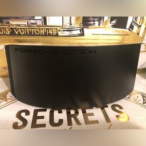 Porsche Design Sunglass, Eyeglass Case in Matte Black with Silver